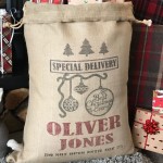 Personalised JUTE SANTA SACK (Oliver Design)